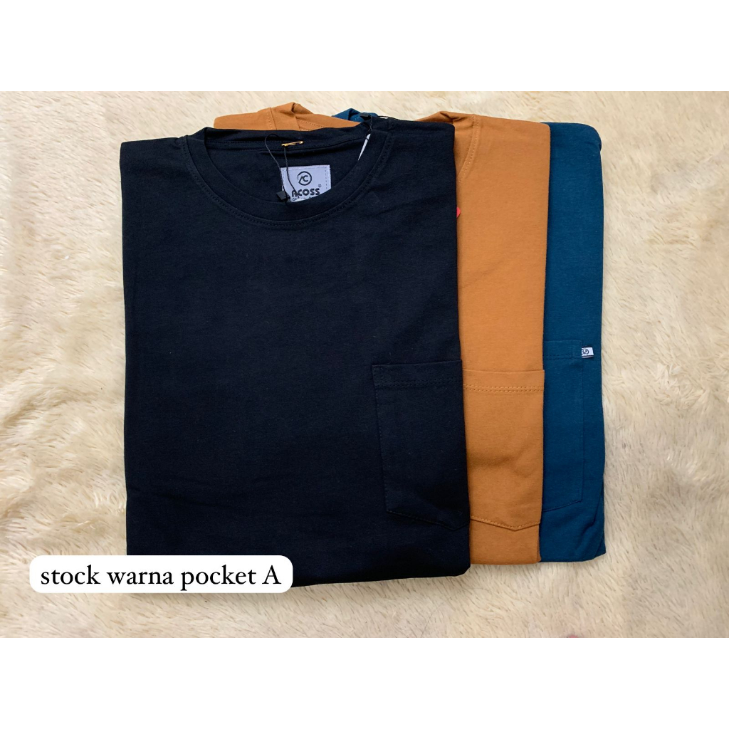 Jual Kaos Polos Pocket Tipe A Kaos Pocket Kaos Polos Saku Cotton