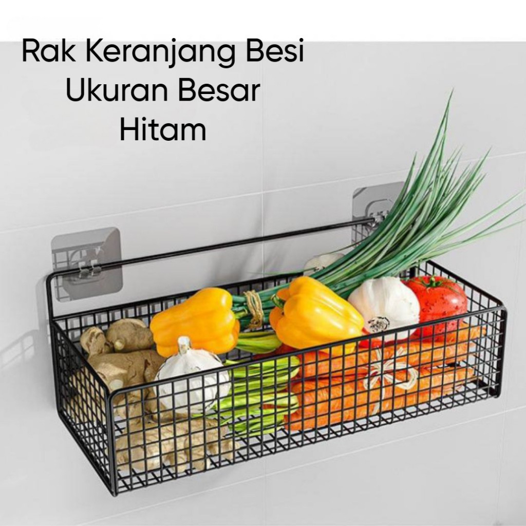 Jual Rak Gantung Kamar Mandi Tempel Keramik Rak Dapur Besi Keranjang