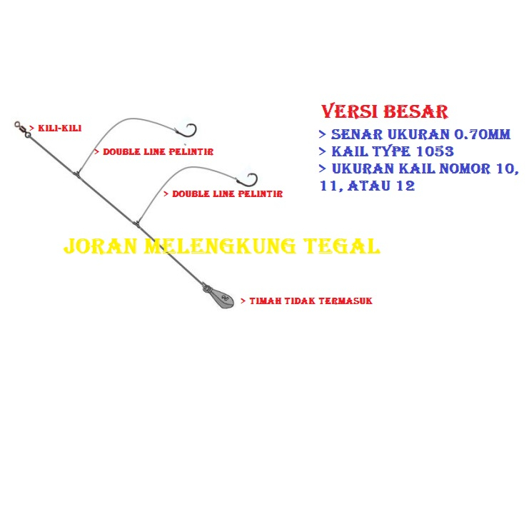 Jual Ukuran Besar Rangkaian Kail Pancing Dasaran Untuk Laut Shopee