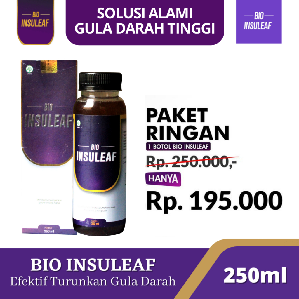 Jual Bio Insuleaf Diabates Herbal Botol Shopee Indonesia