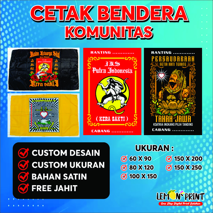 Jual Bendera Printing Bendera Custom Bendera Pencak Silat Bendera Psht