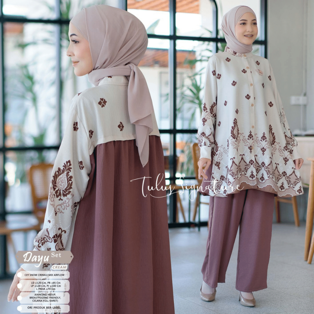 Jual Tulus Signature Setelan One Set Wanita Jumbo Kekinian Baju Ootd