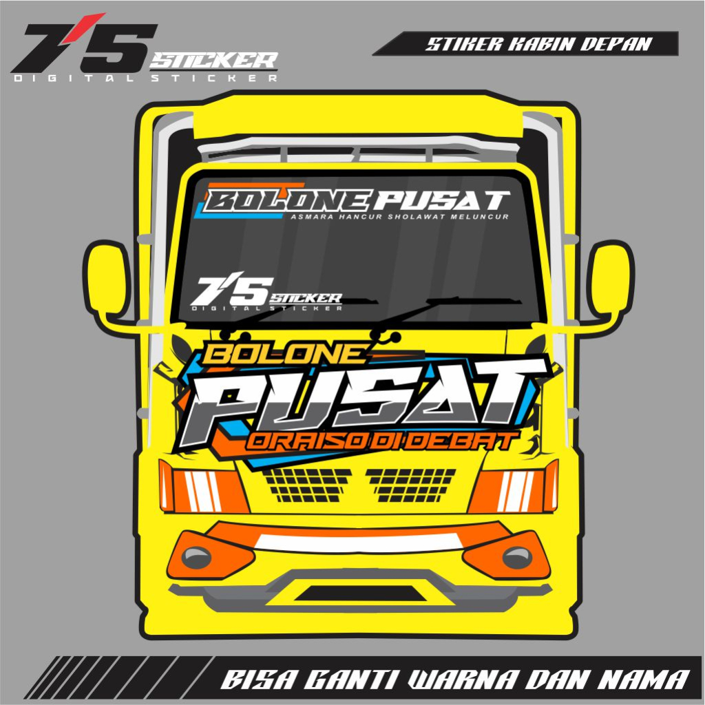 Jual Termurah Sticker Cutting Kabin Depan Truck Canter Giga Hino Ragasa