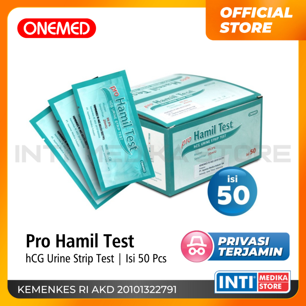 Jual ONEMED Strip PRO HAMIL TEST HCG Test Kehamilan One Med BOX