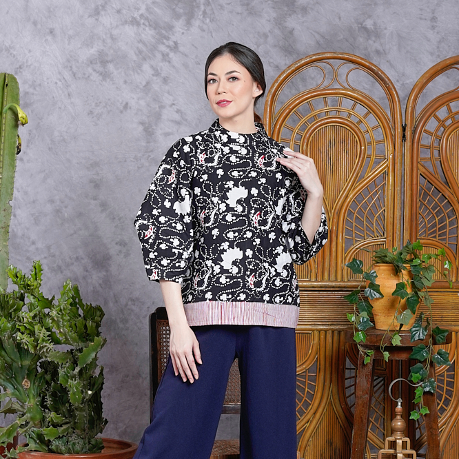 Jual Nona Rara Lesi Garut T Baju Batik Kasual Modern Shopee