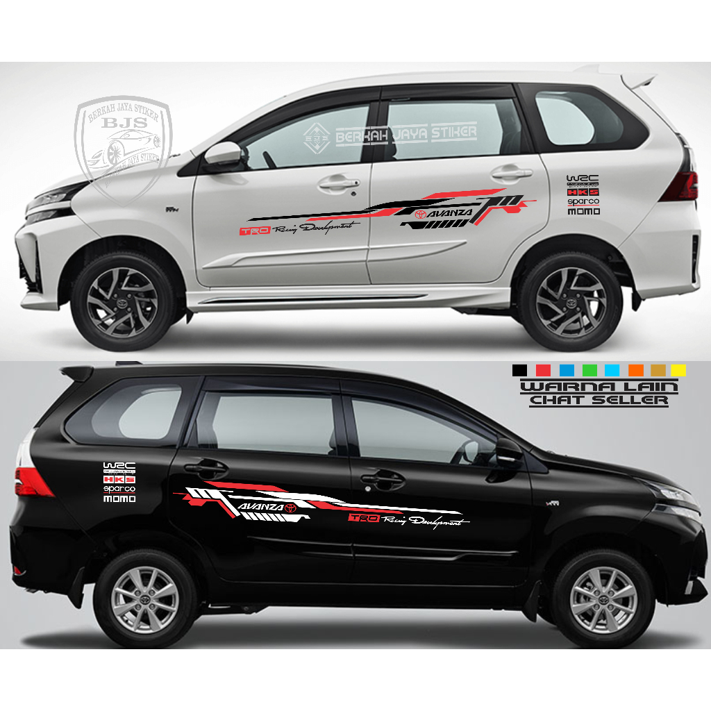 Jual Sticker Striping Cutting Stiker Avanza Racing Development Toyota