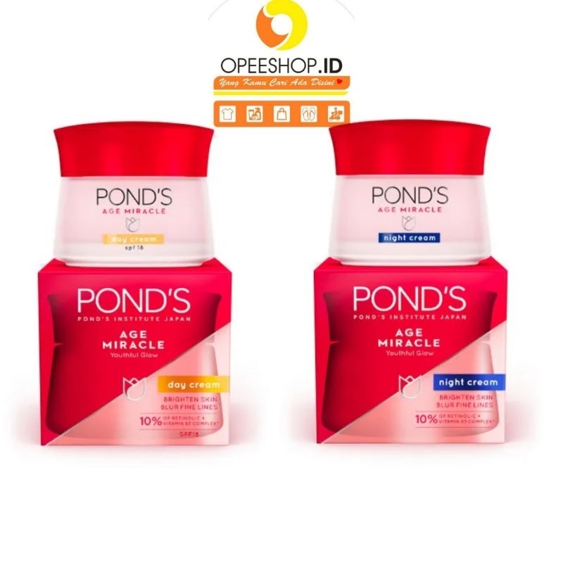 Jual Ponds Age Miracle Youthful Glow Day Night Cream 10gr Shopee