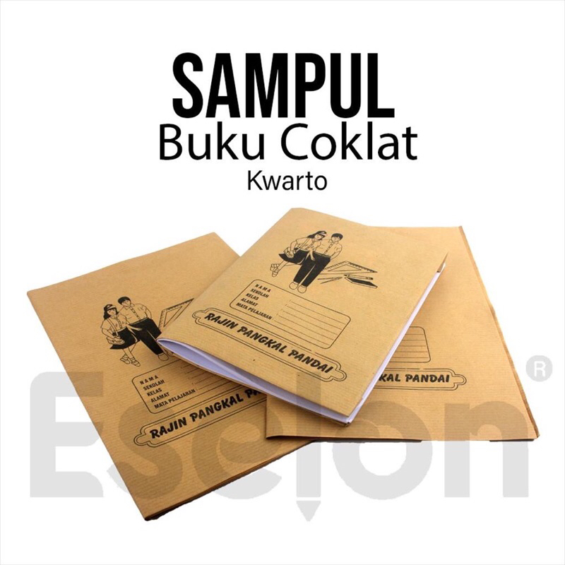 Jual Sampul Buku Tulis Cokelat Isi 15 Lembar Label Nama Dan Jadwal