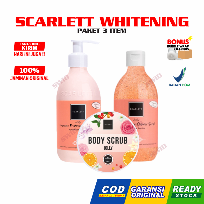 Jual Scarlett Whitening Paket Item Cod Official Body Lotion Scrub