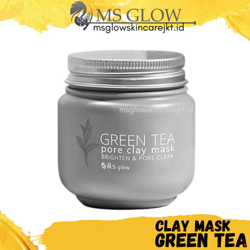 Jual Ms Glow Clay Mask Green Tea Shopee Indonesia