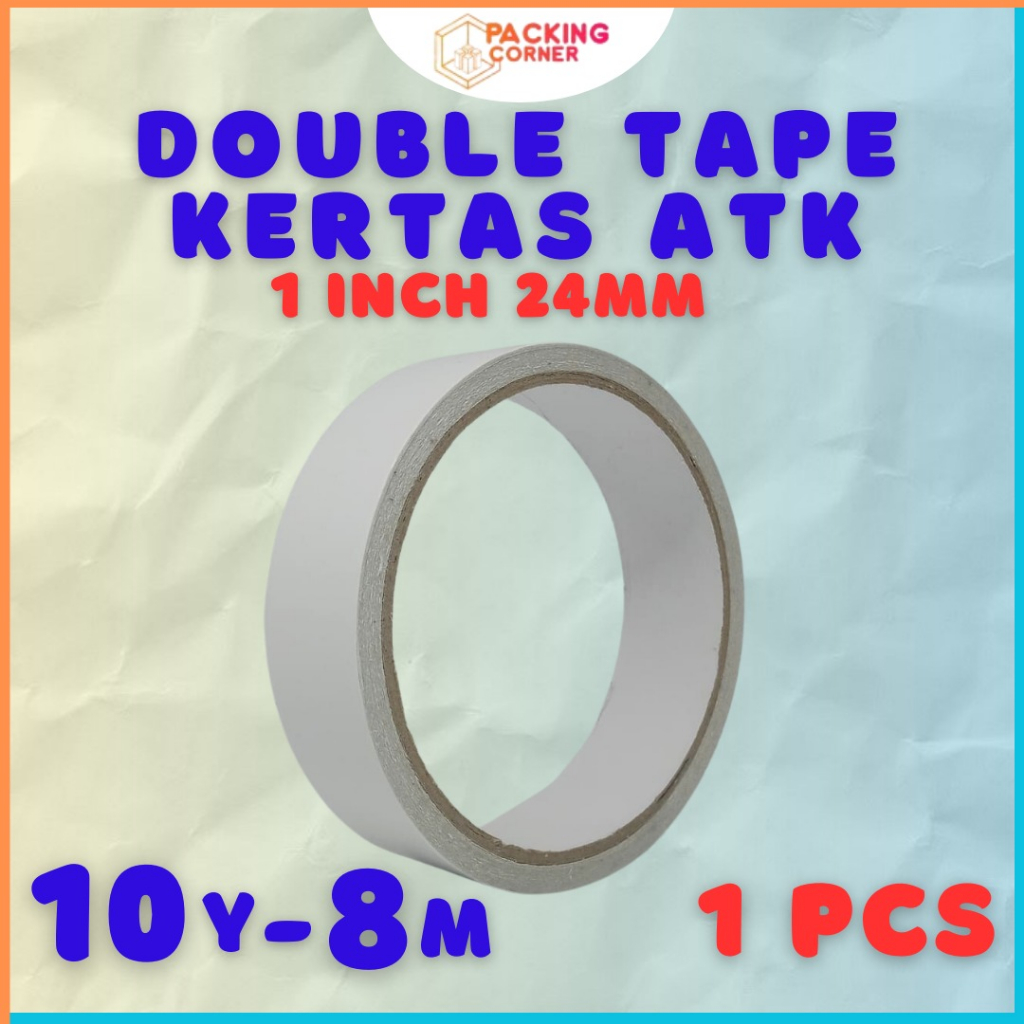 Jual Double Side Tape Kertas Solasi Bolak Balik 24mm X 10 Yard Bukan