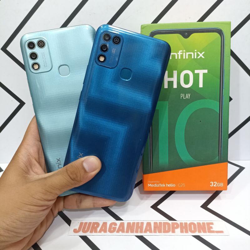 Jual Infinix Hot 10 Play 2 32GB HP Second Seken Bekas Fullset Batangan