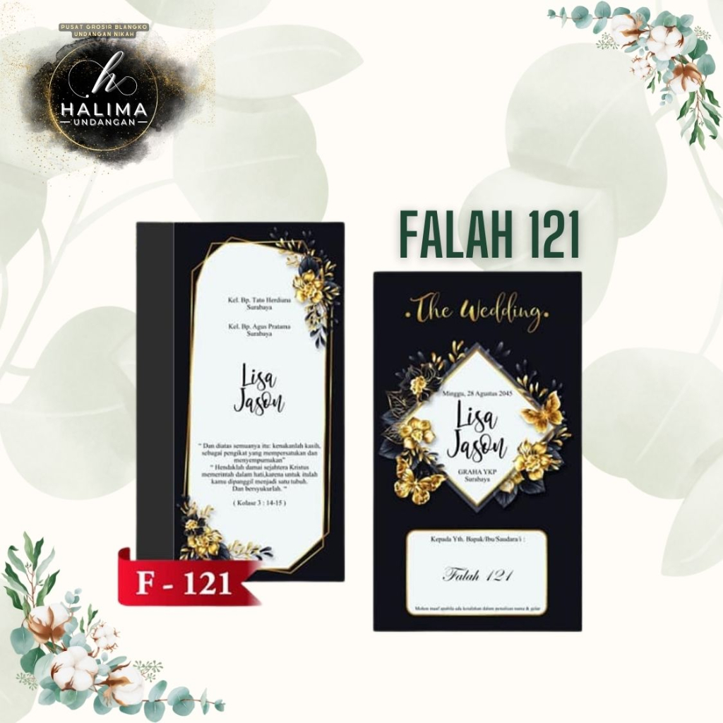 Jual BLANGKO UNDANGAN FALAH 121 HALIMA UNDANGAN Shopee Indonesia