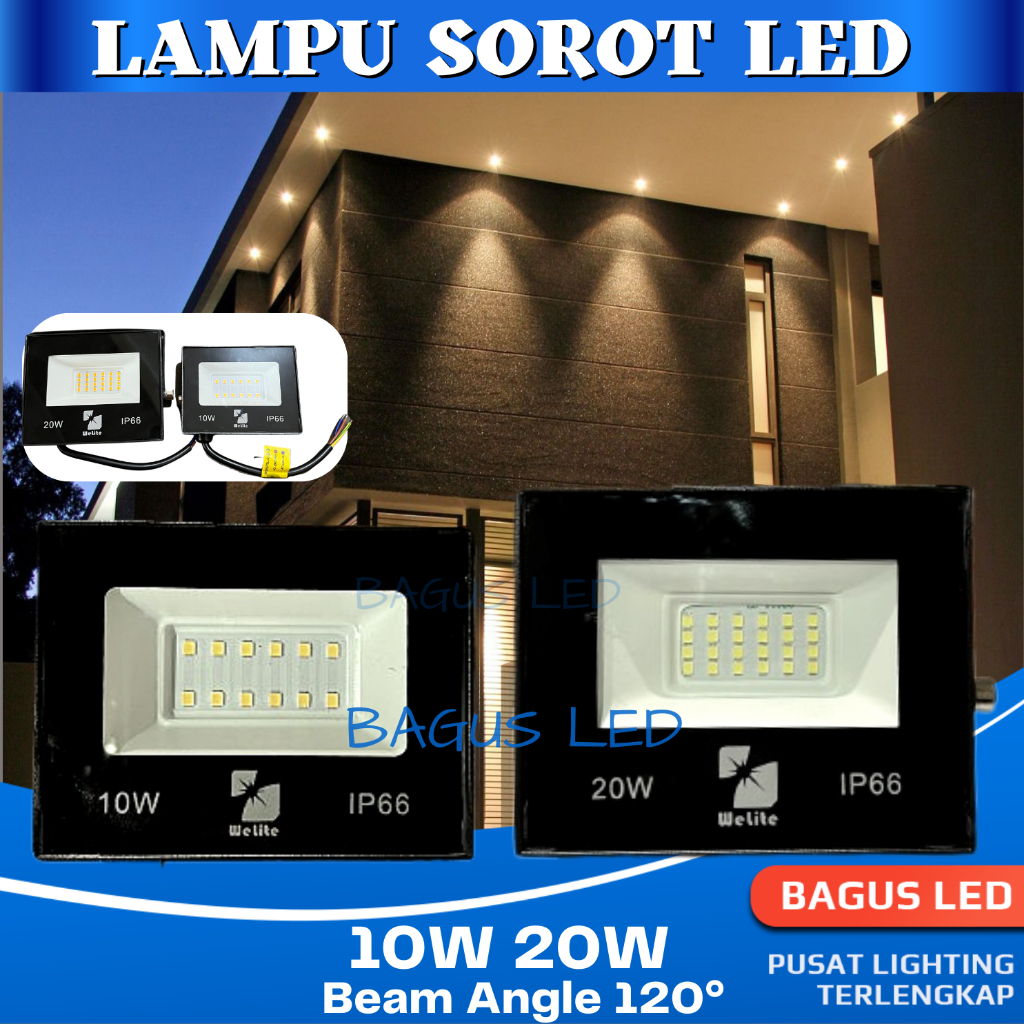 Jual Lampu Sorot Tembak Flood Light Led W W Indoor Outdoor Garansi