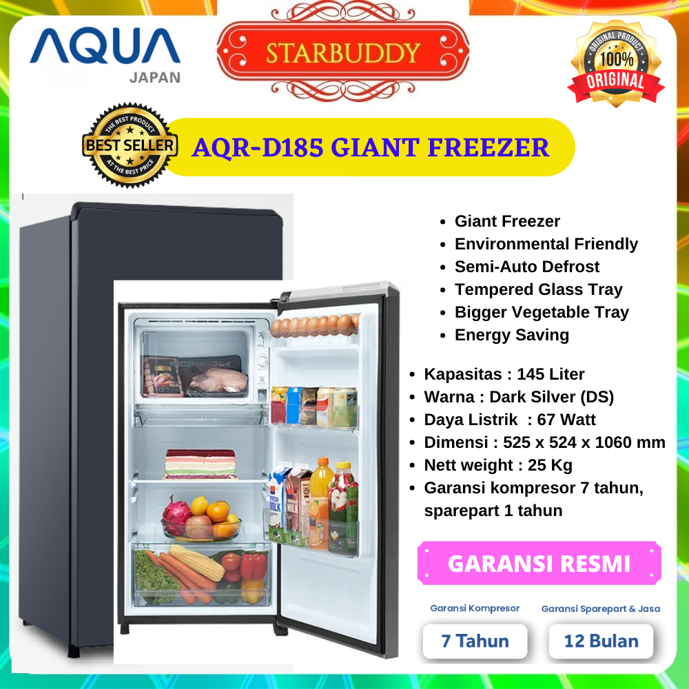 Jual Kulkas Aqua Aqr D Aqr Pintu Giant Freezer Semi Auto