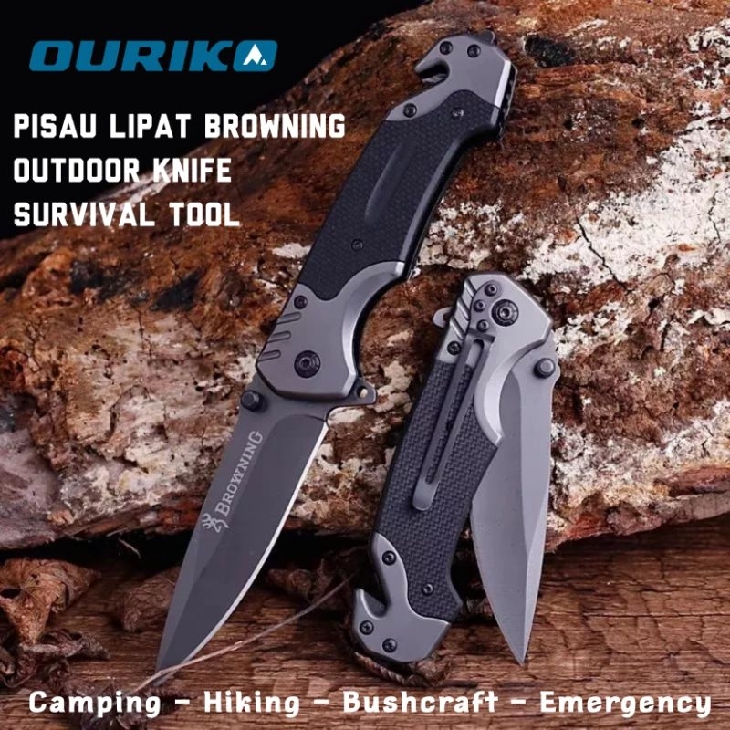 Jual Browning Pisau Lipat Outdoor Portable Knife Survival Tool