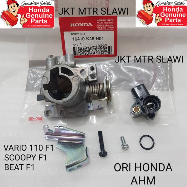 Jual 16410 K46 N01 Throttle Body Only Body Set Sensor Tps Beat F1 Vario