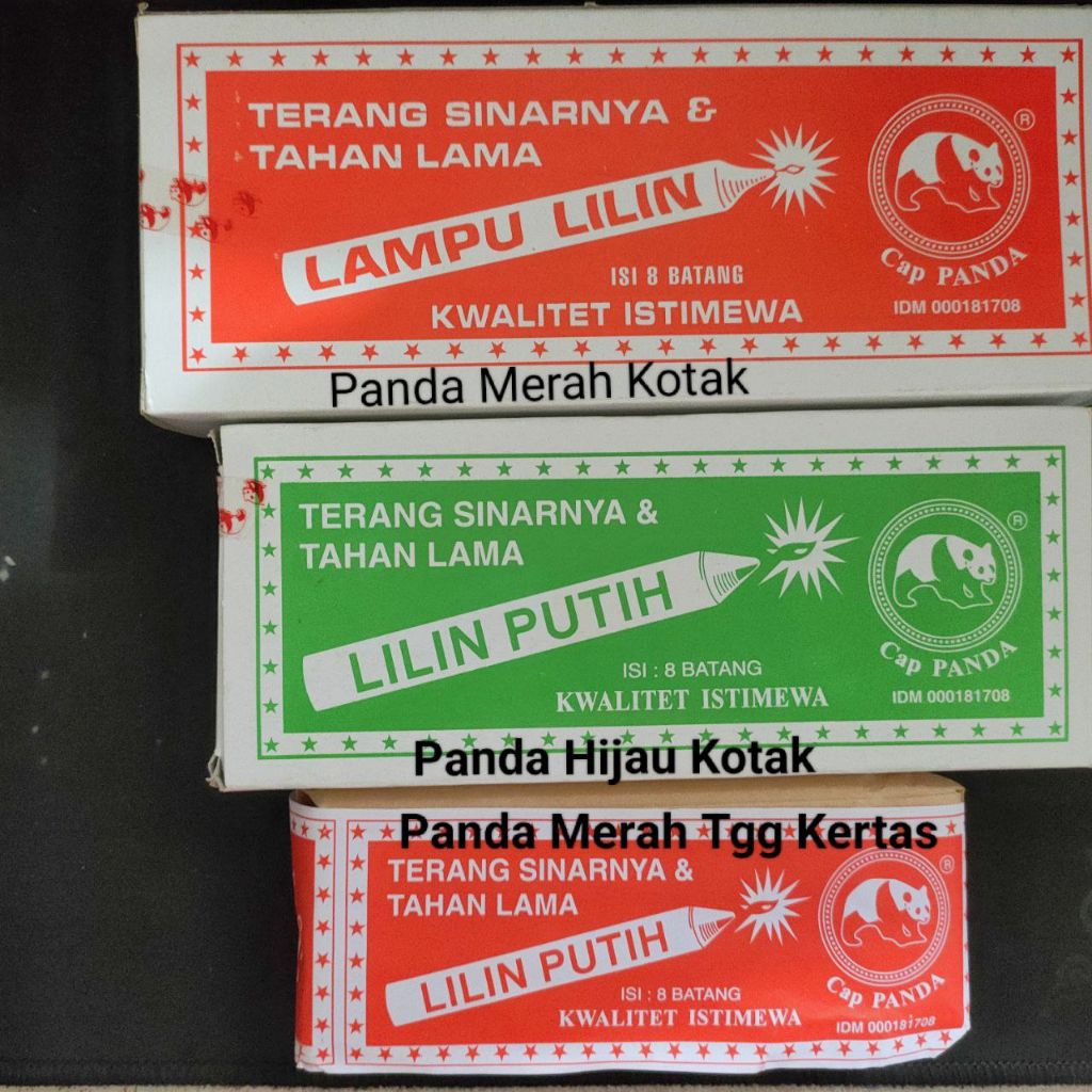 Jual LILIN PUTIH CAP PANDA 1KOTAK ISI 8 BATANG Shopee Indonesia