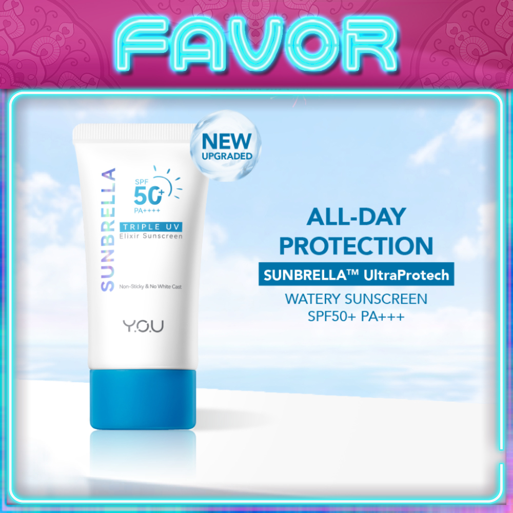 Jual Y O U Sunbrella Triple UV Elixir Sunscreen SPF 50 PA Tabir