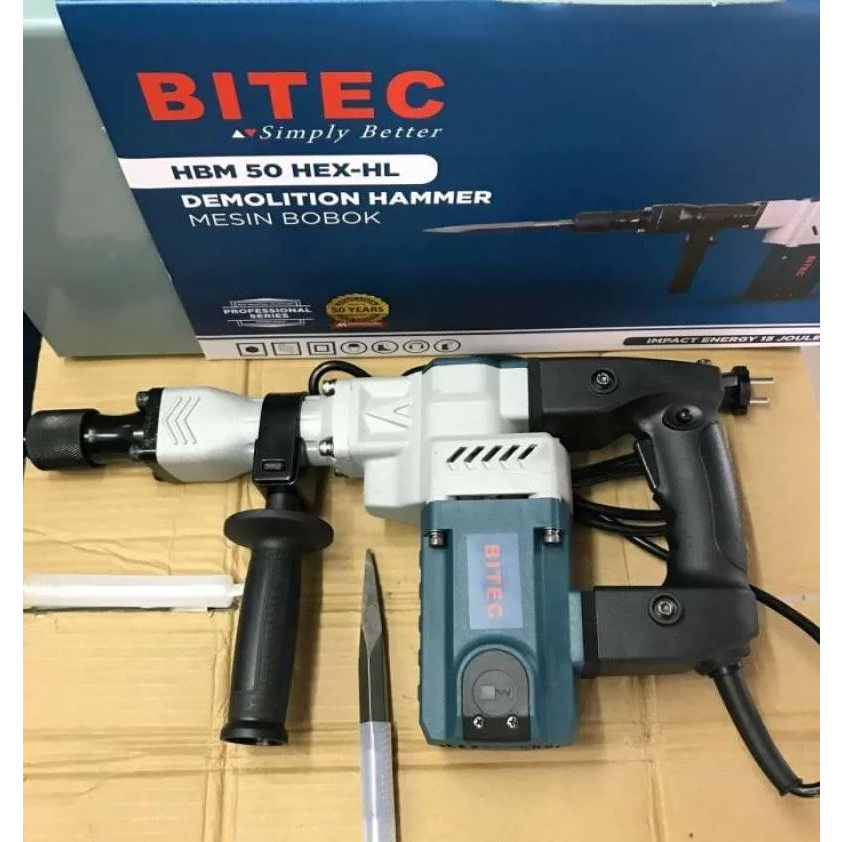 Jual Mesin Demolition Hammer Bitec Hbm 50 Hex Bor Bobok Beton Tembok