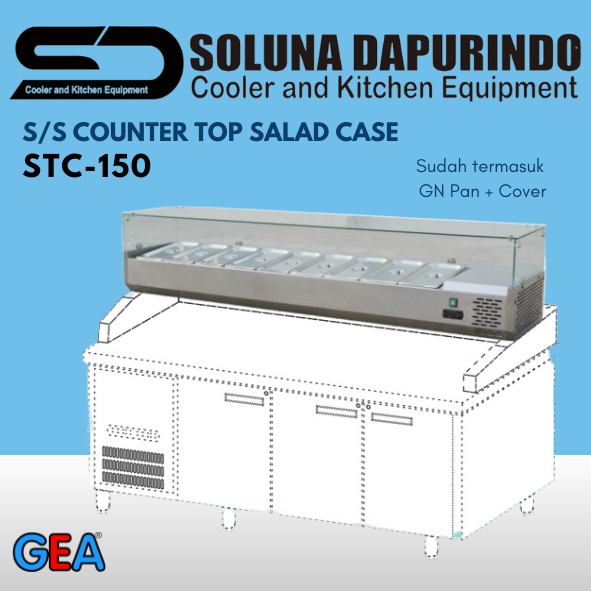 Jual GEA S S COUNTER TOP SALAD CASE STC 150 STC150 SALAD CASE