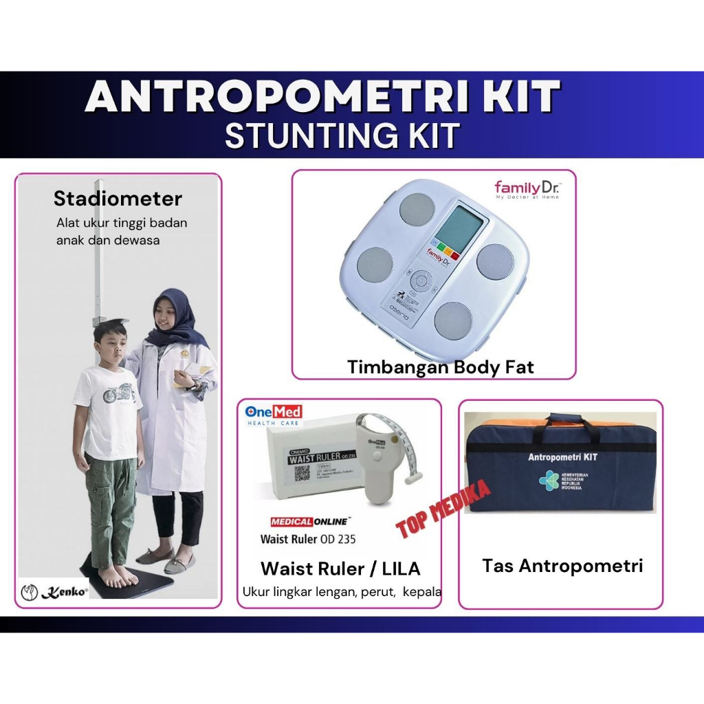 Jual Antropometri Kit Stunting Kit Ekonomis Bonus Infantometer