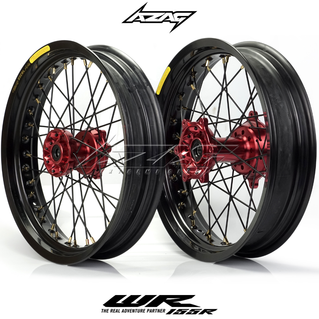 Jual VELG SET SUPERMOTO WR155 EXCEL TAKASAGO ASIA TROMOL EXPEDITION CNC