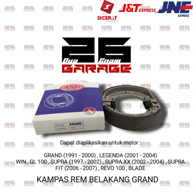 Jual Kampas Rem Belakang Grand Legenda Supra Win Gl Supra