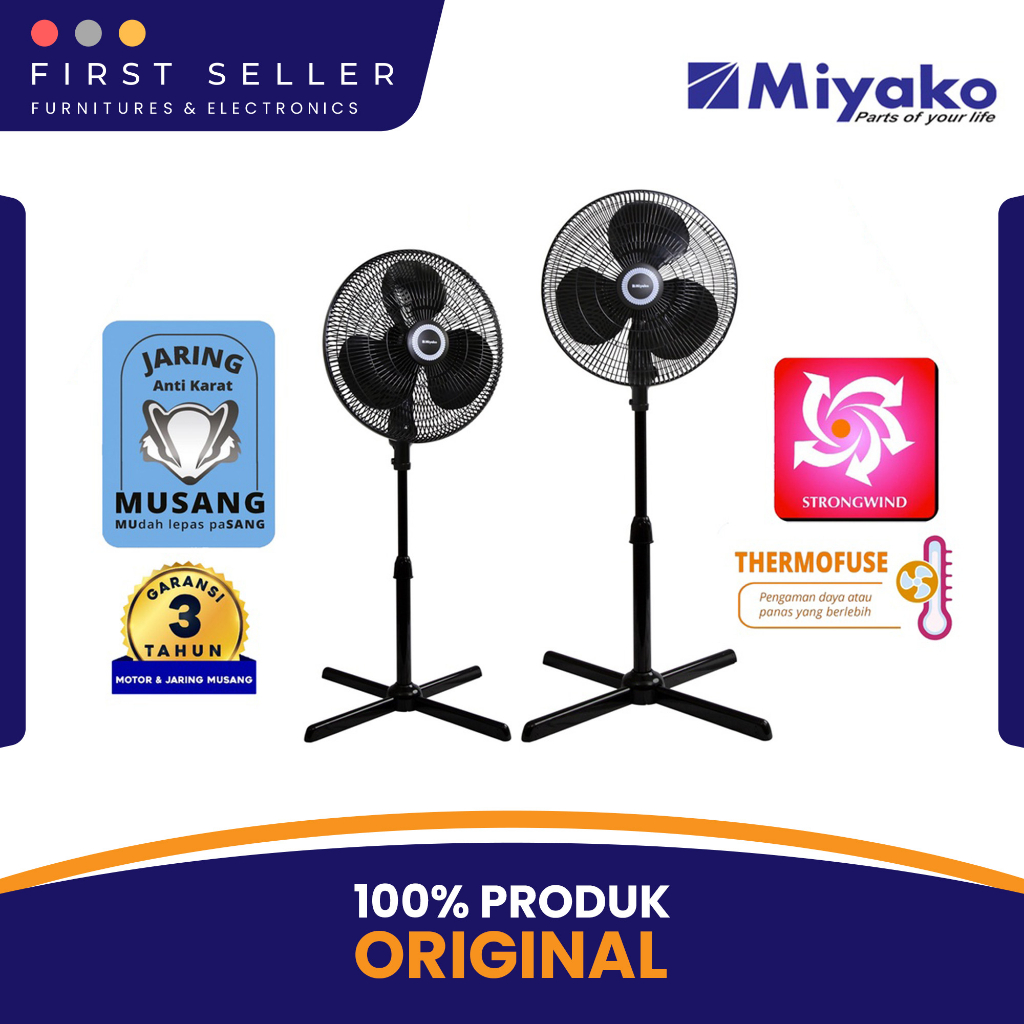 Jual Miyako Kipas Angin Stand Fan Berdiri Kas X Pl Kas X