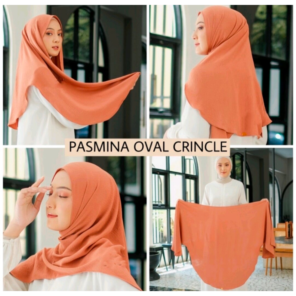 Jual Pashmina Oval Crinkle Airflow Pasmina Terbaru Shopee Indonesia