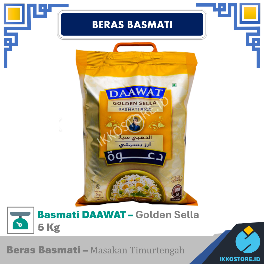 Jual Daawat Golden Sella Basmati Rice Beras Basmati Golden Packing