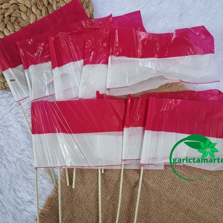 Jual 8 8 MERAH PUTIH Pecial HUT RI Bendera Pawai Kecil Merah Putih ISI