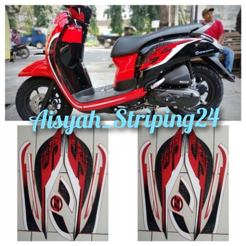 Jual Stiker Sticker Striping Lis Les Polet Body Motor Honda Scopy