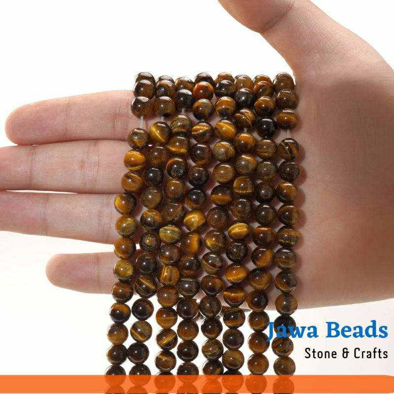 Jual Batu Alam Tiger Eye Coklat Biduri Sepah 4 12mm Shopee Indonesia