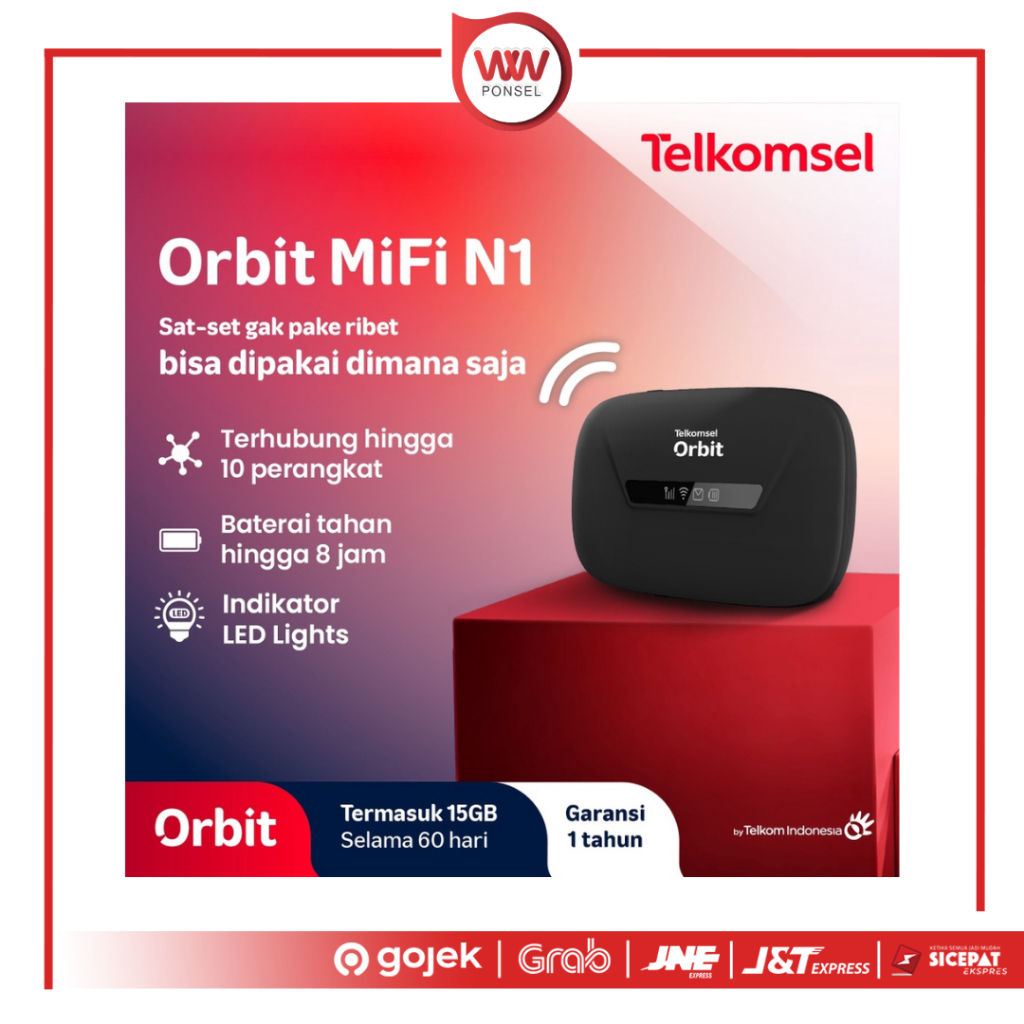 Jual Telkomsel Orbit Mifi N1 Portable Modem Wifi 4G High Speed Bonus