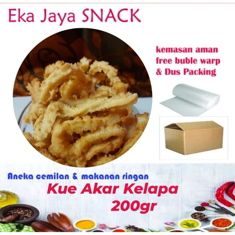 Jual Kue Akar Kelapa Khas Betawi Kemasan 200gr Shopee Indonesia