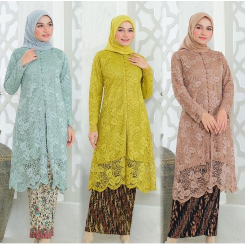 Jual Setelan Kebaya Brokat Novie Kebaya Pesta Kebaya Modern