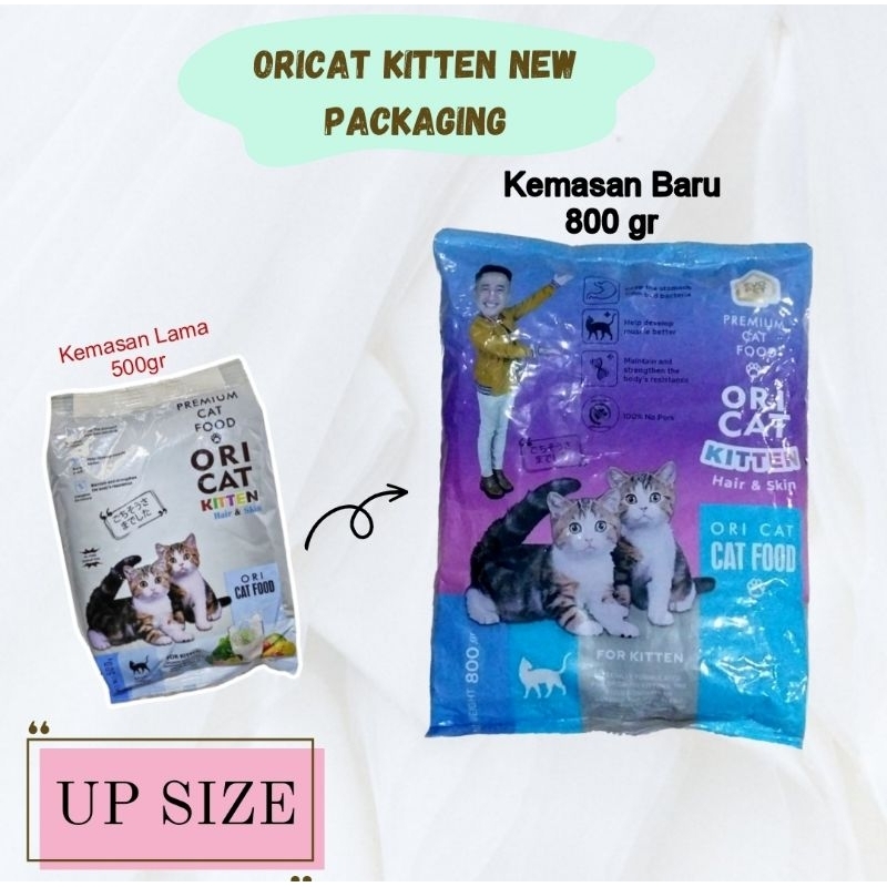 Jual Ori Cat Kitten Gram Kemasan Baru Makanan Kucing Oricat