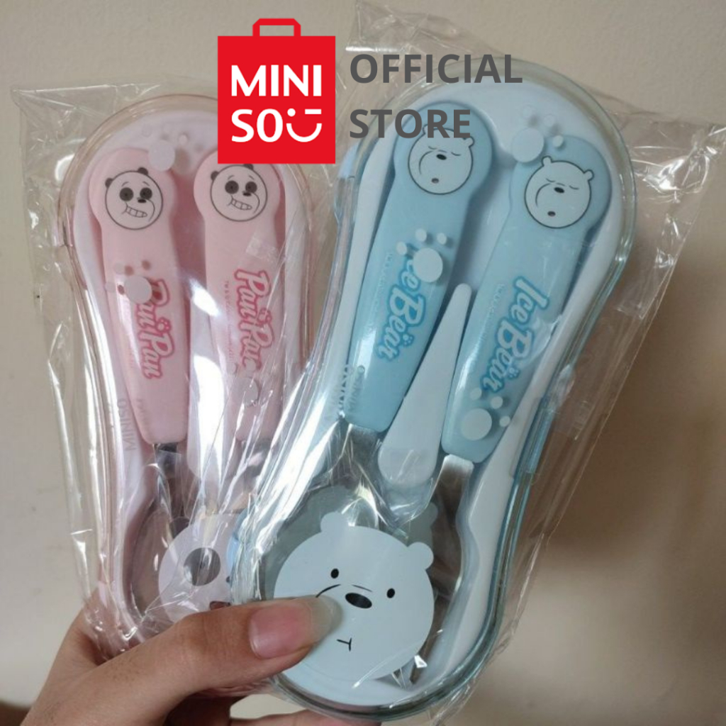 Jual Miniso Cutlery Flatware Set We Bare Bears Spoon Fork Alat Makan