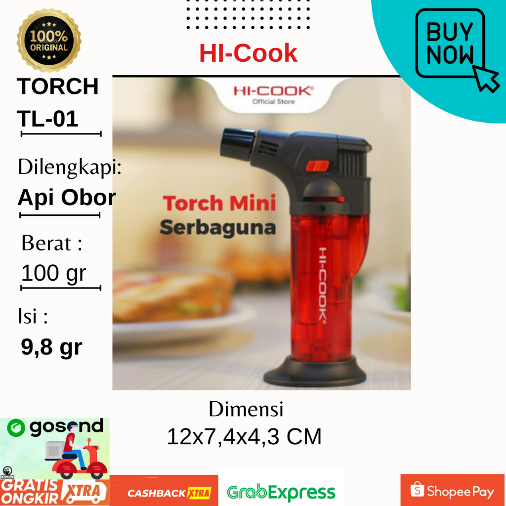 Jual Pemantik Obor Korek Api Tourch Lighter Hi Cook Shopee Indonesia