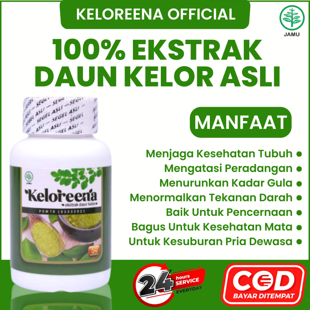 Jual Keloreena Kapsul Ekstrak Daun Kelor Asli Original Moringa