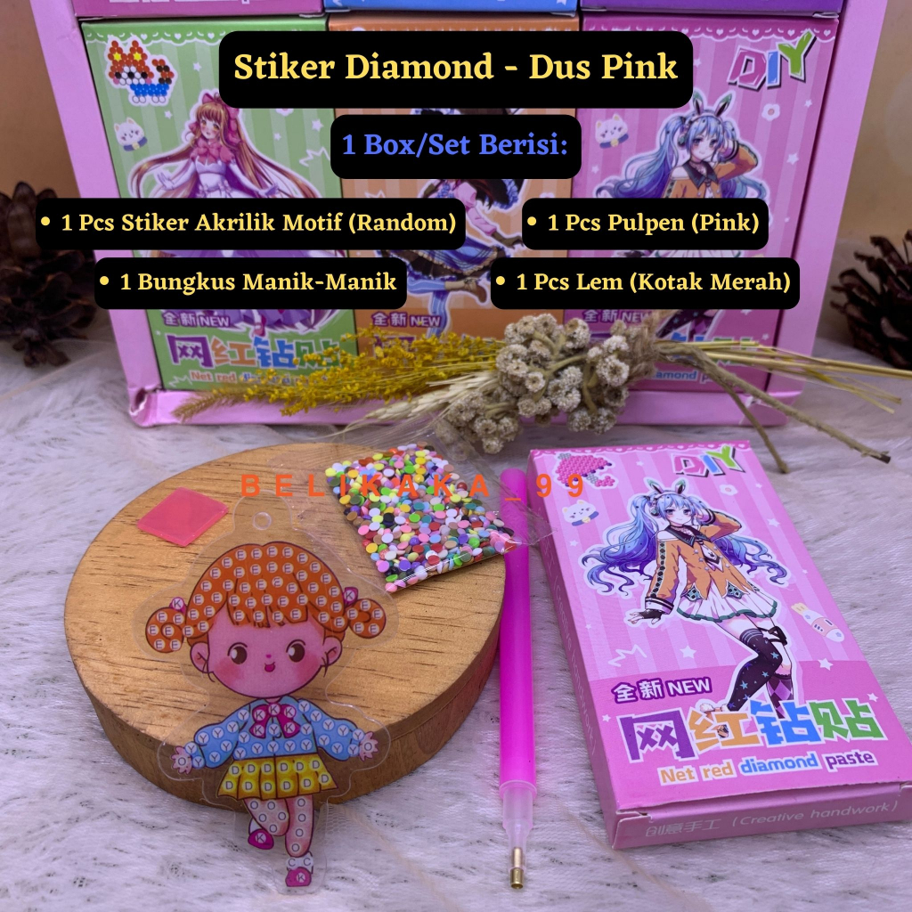 Jual Stiker Diy Tempel Manik Manik Diamond Akrilik Gantungan Painting