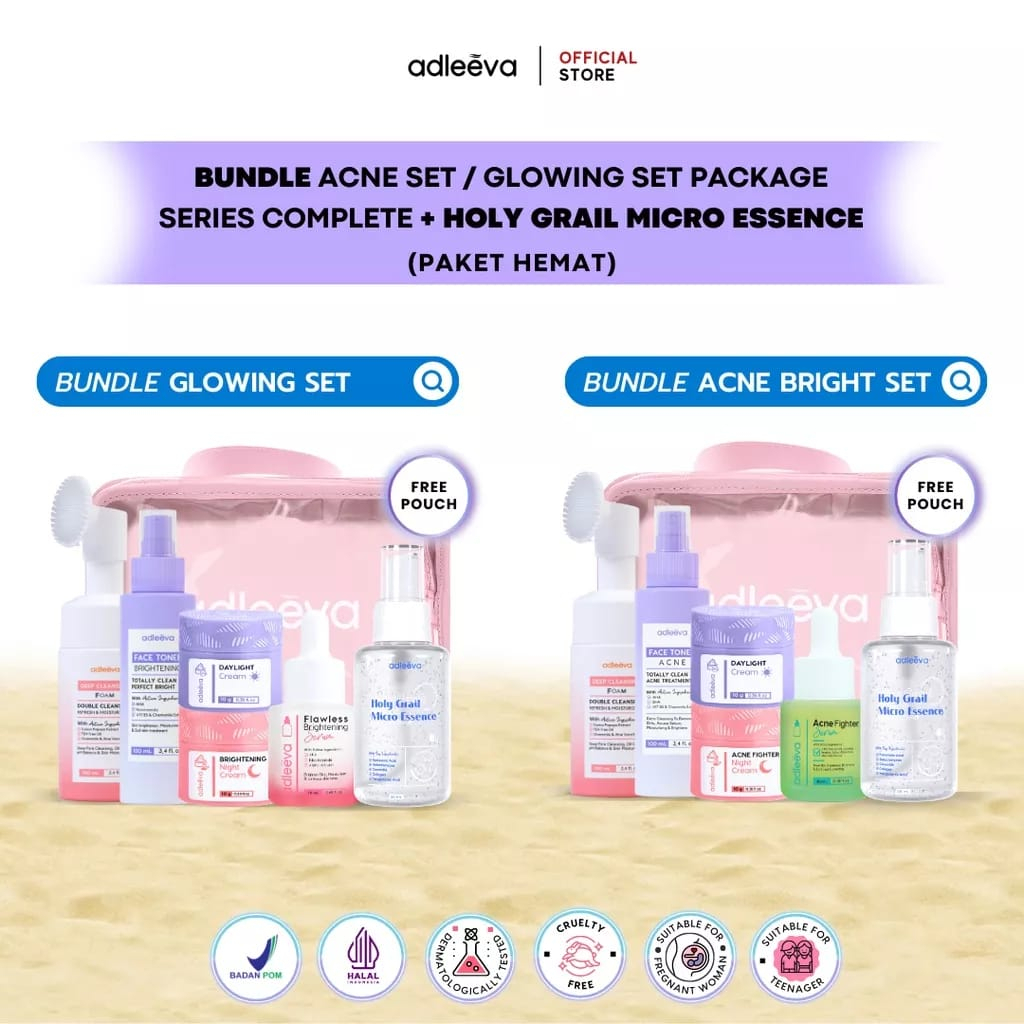 Jual Adleeva Bundle Package Holy Grail Micro Essence Brightening