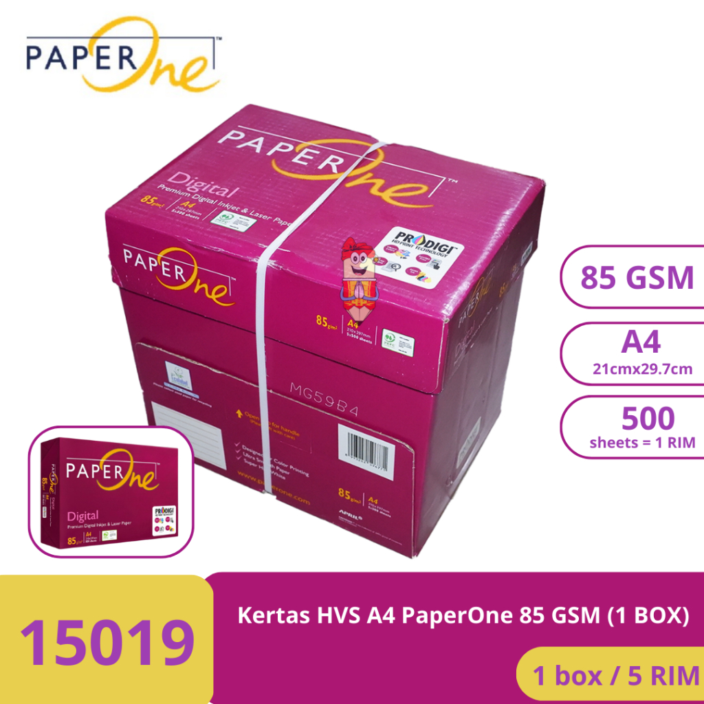 Jual Kertas HVS Foto Copy Print Ukuran A4 PaperOne 85 Gsm 1 Box