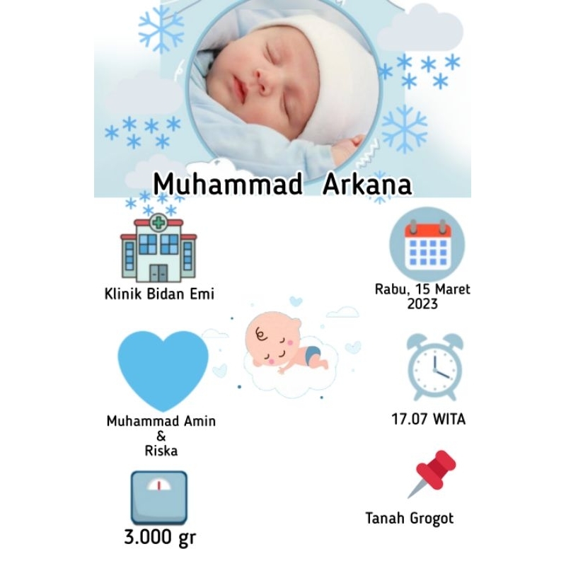 Jual Edit Foto Biodata Bayi Baru Lahir Shopee Indonesia