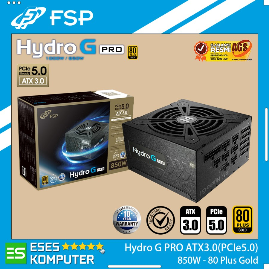 Jual Psu Fsp Hydro G Pro Atx Pcie W Plus Gold Fully