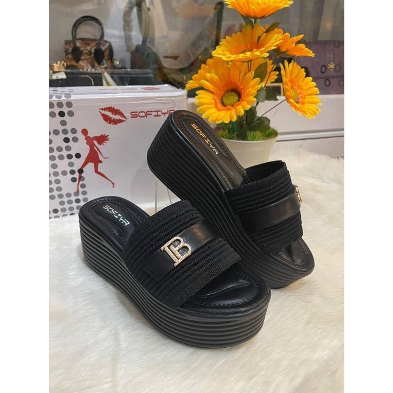 Jual Sendal Wanita Import Sofiya Sandal Wedges 7 Cm Shopee Indonesia