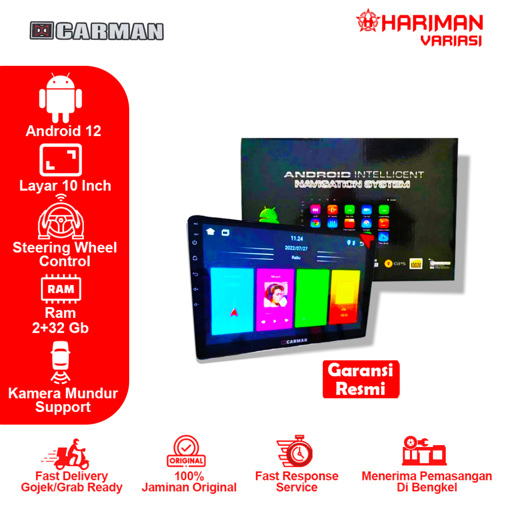 Jual Head Unit Double Din Carman Samba Android Inch Ram Gb Gb