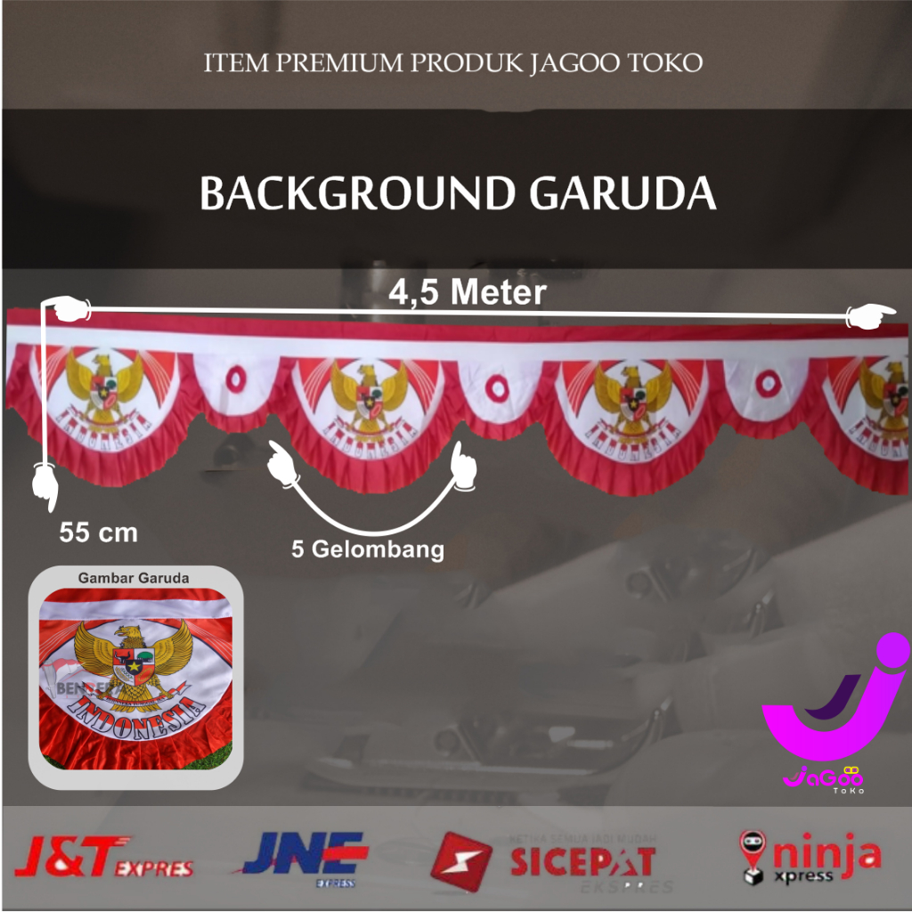 Jual BENDERA BACKGROUND GARUDA 10 5 GELOMBANG RANTUY Shopee Indonesia