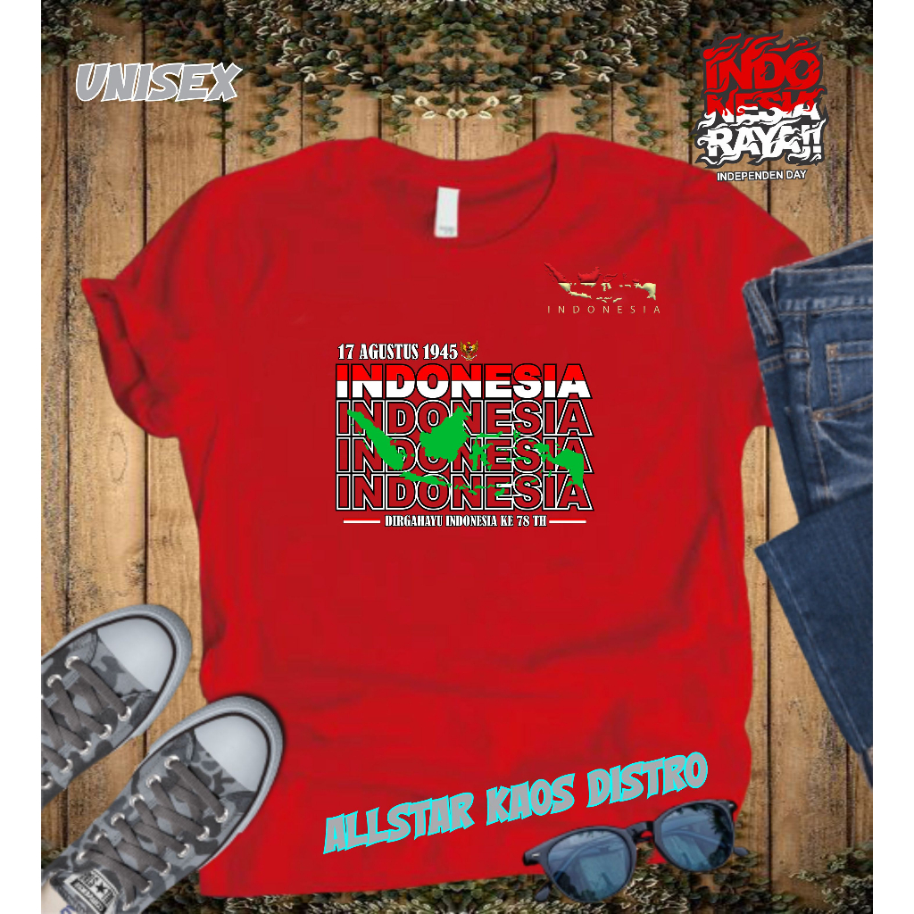 Jual Kaos Hut Ri Ke Indonesia Dtf Peta Indo Kaos Agustus